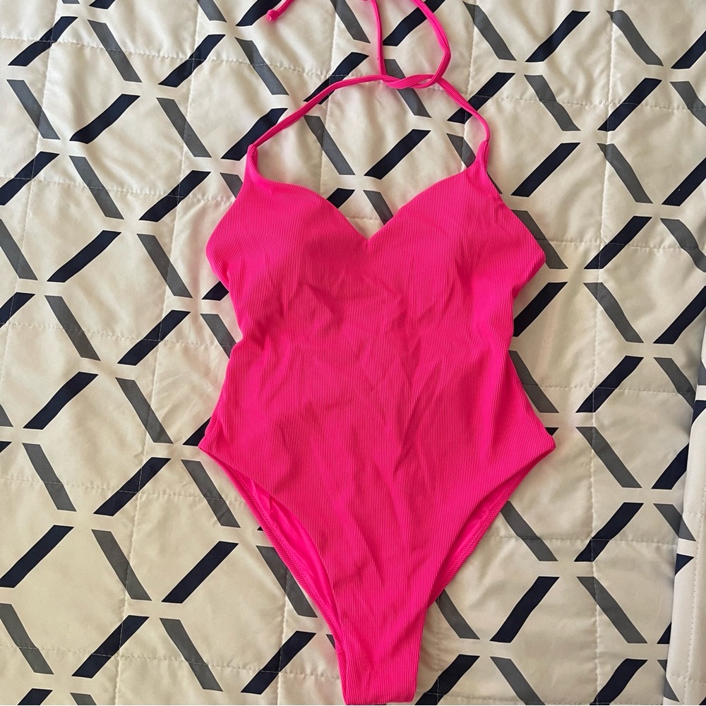 Aqua brand exclusive at Bloomingdales- Hot pink one piece swimsuit